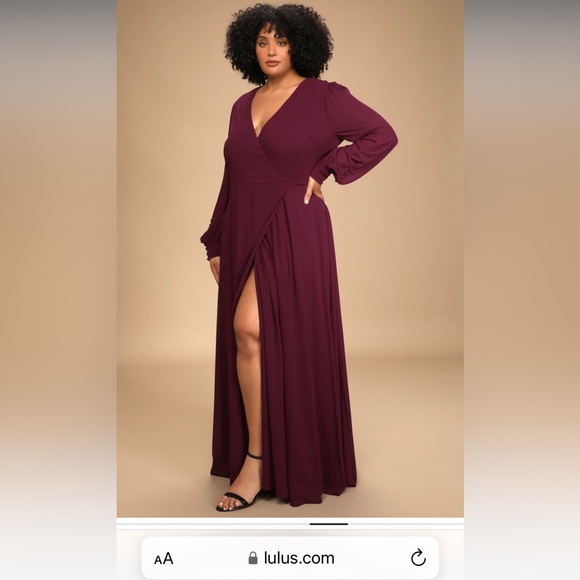 Plum Lulus wrap dress. Size 2X. Used once. - Picture 1 of 5